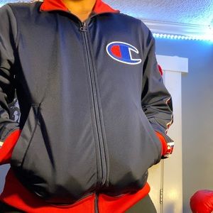 Champion Chain Stitch C Logo Track Jacket